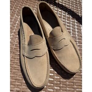 Bass Weejuns Mens Slip On Loafer Tan Suede Size 10.5